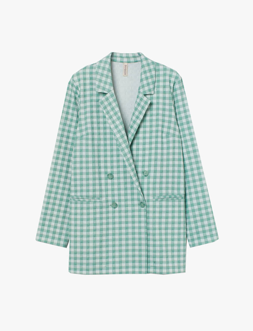 product_fashion_22_a_1 Linen Check Blazer - Image 1